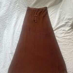 Elegant Brown Women's Skirt with matching top